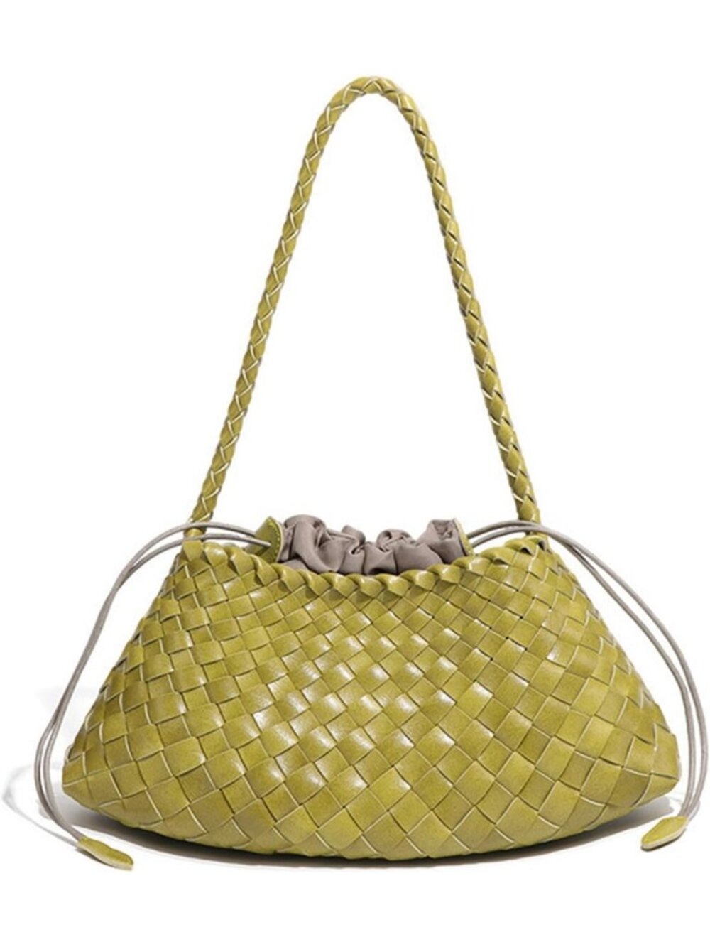 Stylish Woven Vegan Leather Shoulder Tote Bag - Chic Handbag for Women